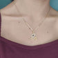 Zivia 18k Delicate Krishna Flute Pendant and chain