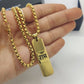 Shree Ram 18k Gold Plated Dotted Pendant with chain(24inch)