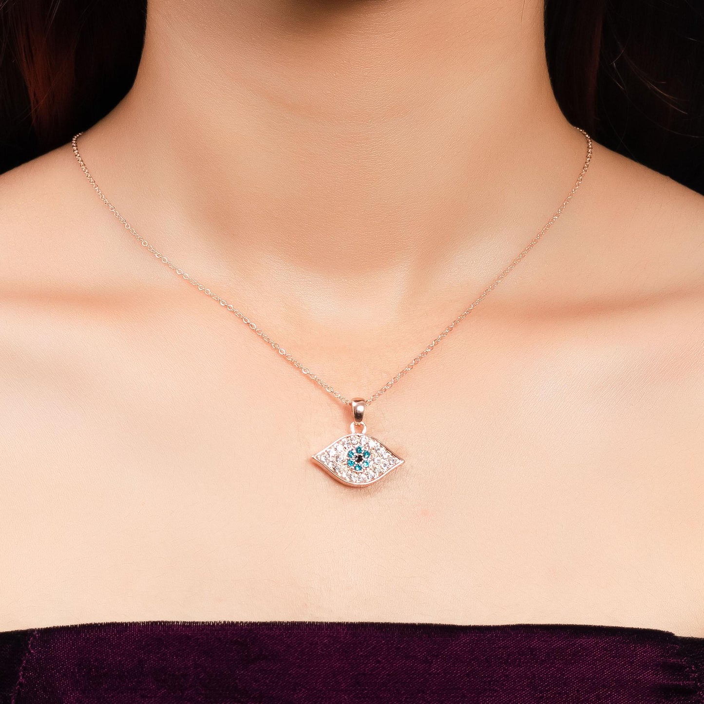 Evil Eye Necklace Turquoise