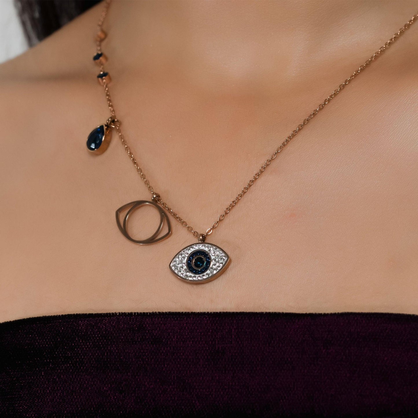 Layered Evil Eye Necklace