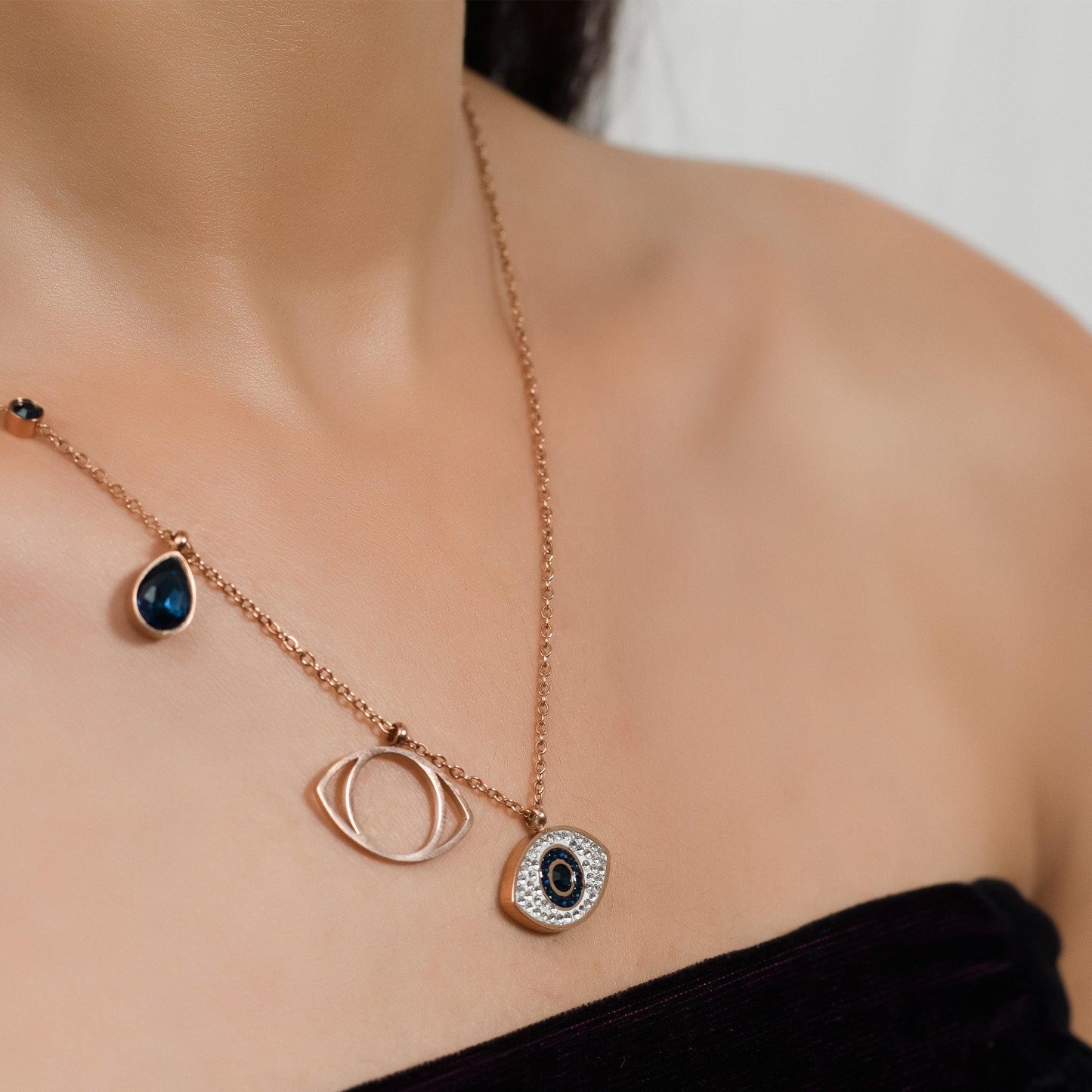 Layered Evil Eye Necklace