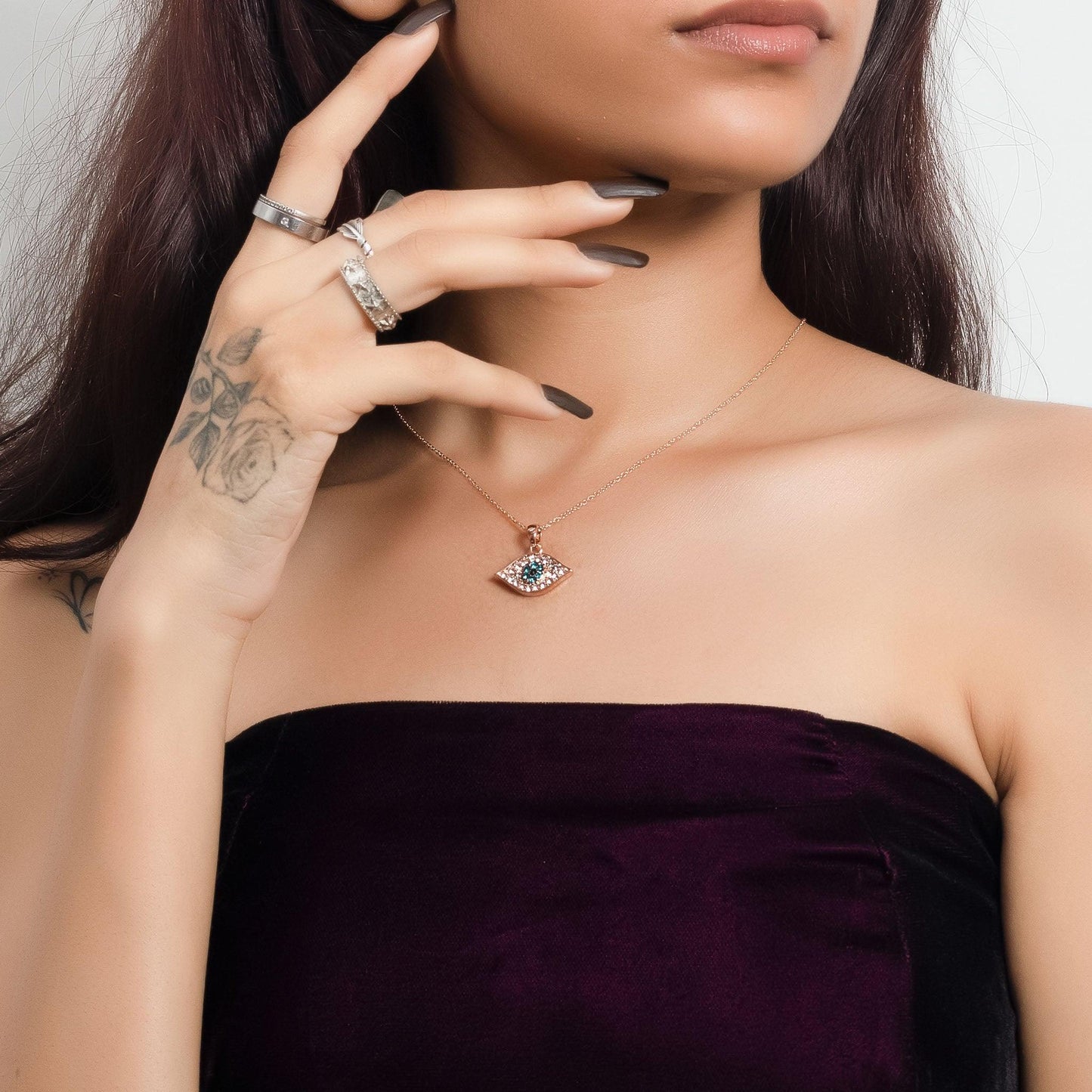 Evil Eye Necklace Turquoise