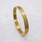 Carved Om 24k Gold Plated Bracelet